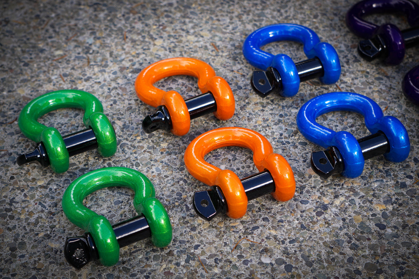 powder coated shackles custom jeep truck wrangler bronco