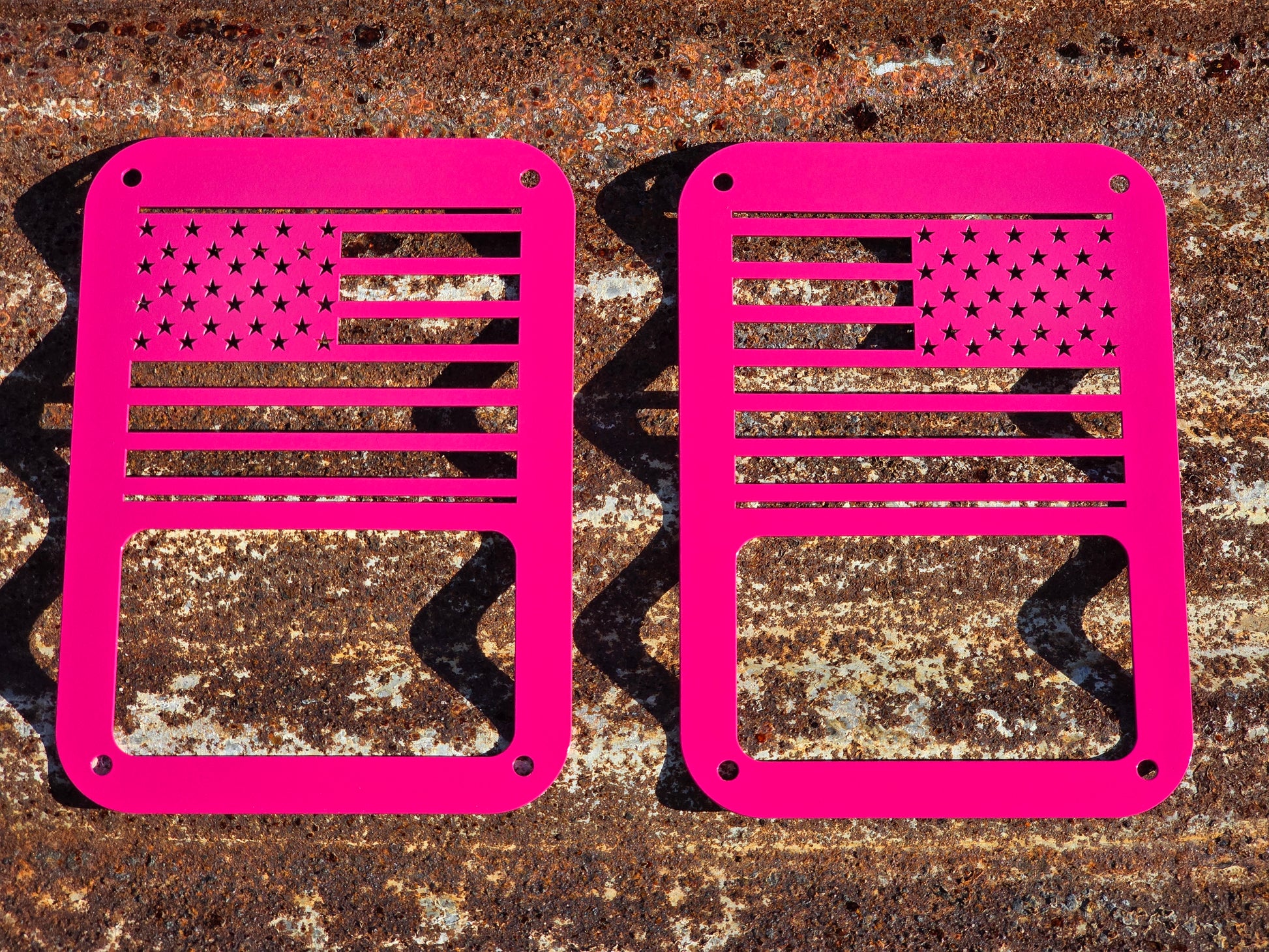 Pink Jeep accessories wrangler flag tail light covers jk jku